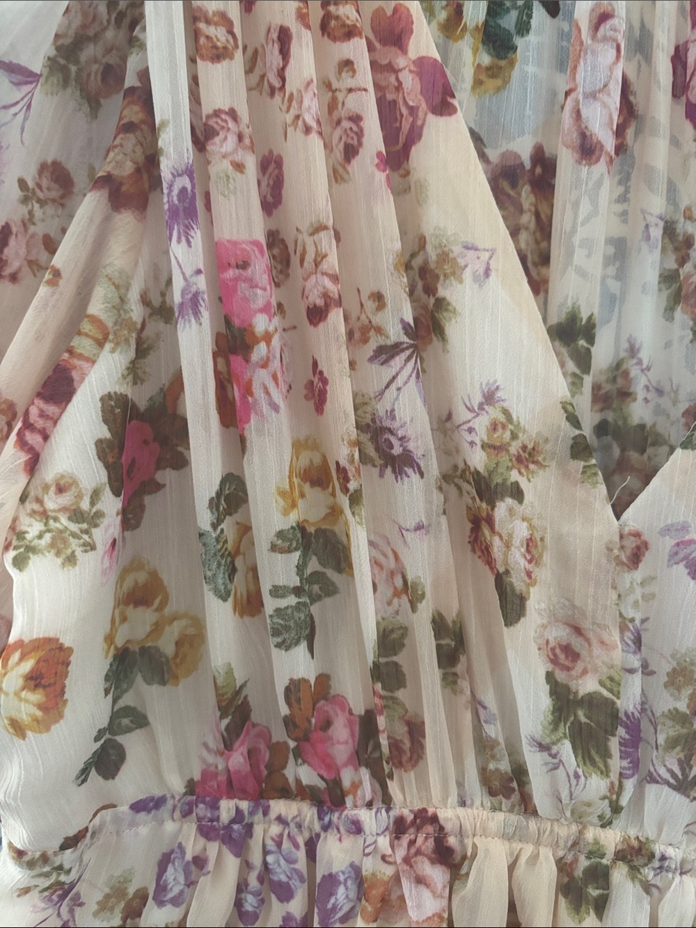 Floral Ruffled Midi Dress - Picture 4 of 6